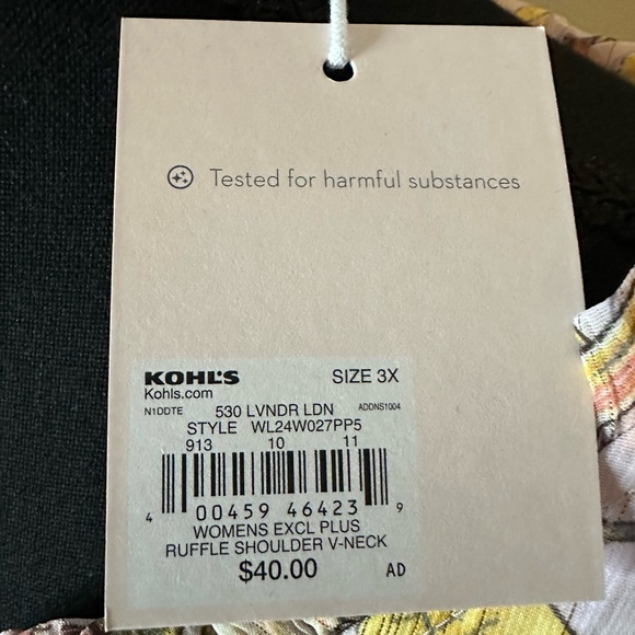 Flowy and Flowery Lauren Conrad Blouse NWT, 3X - Picture 5 of 5